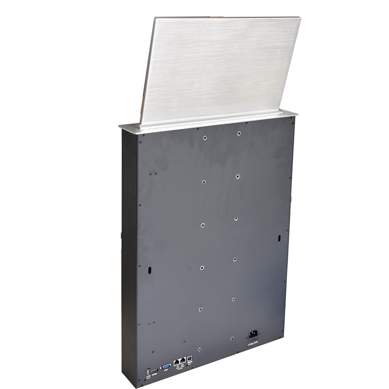 पेपरलेस कॉन्फरन्स सिस्टमसाठी मागे घेण्यायोग्य मोटाराइज्ड एलसीडी मॉनिटर लिफ्ट टेबल